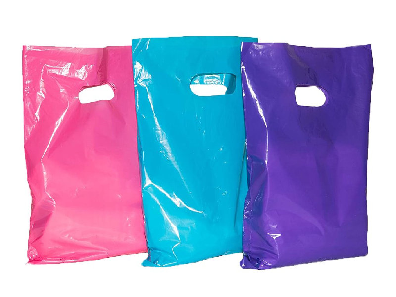 Die cut plastic bags