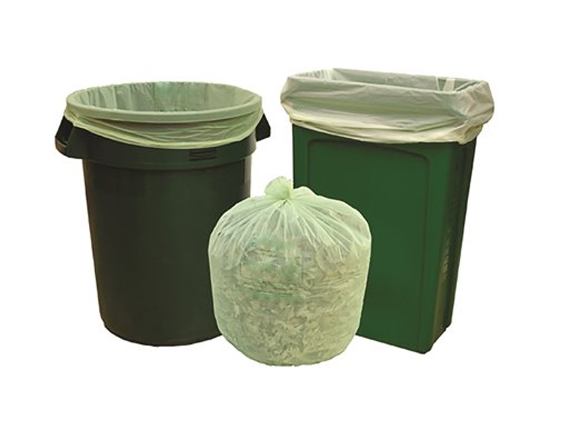 compostable bag is primarily used to line a kitchen food waste bin