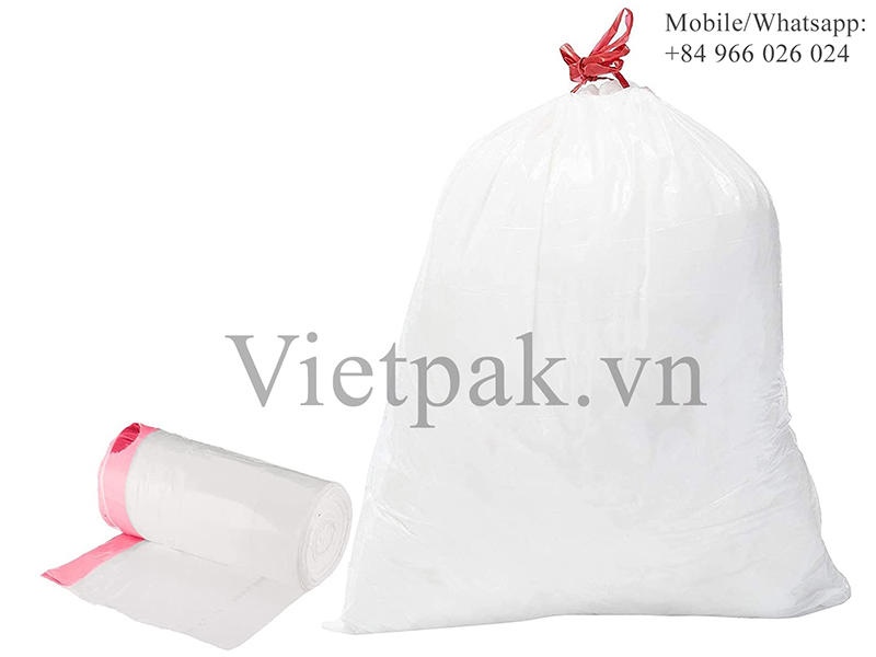 Plastic garbage bags with handles price at Vietpak