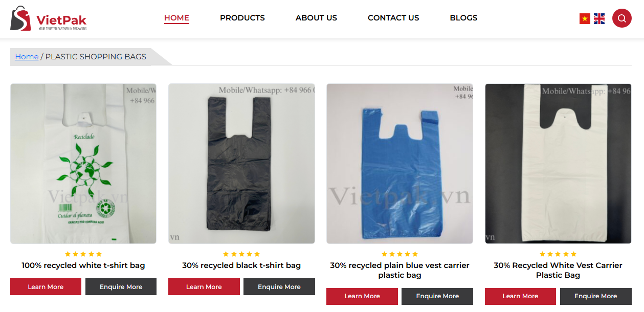 Plastic Shopping Bags – Eco-Friendly and Practical Choices