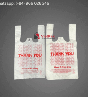 White Thank you t-shirt bag